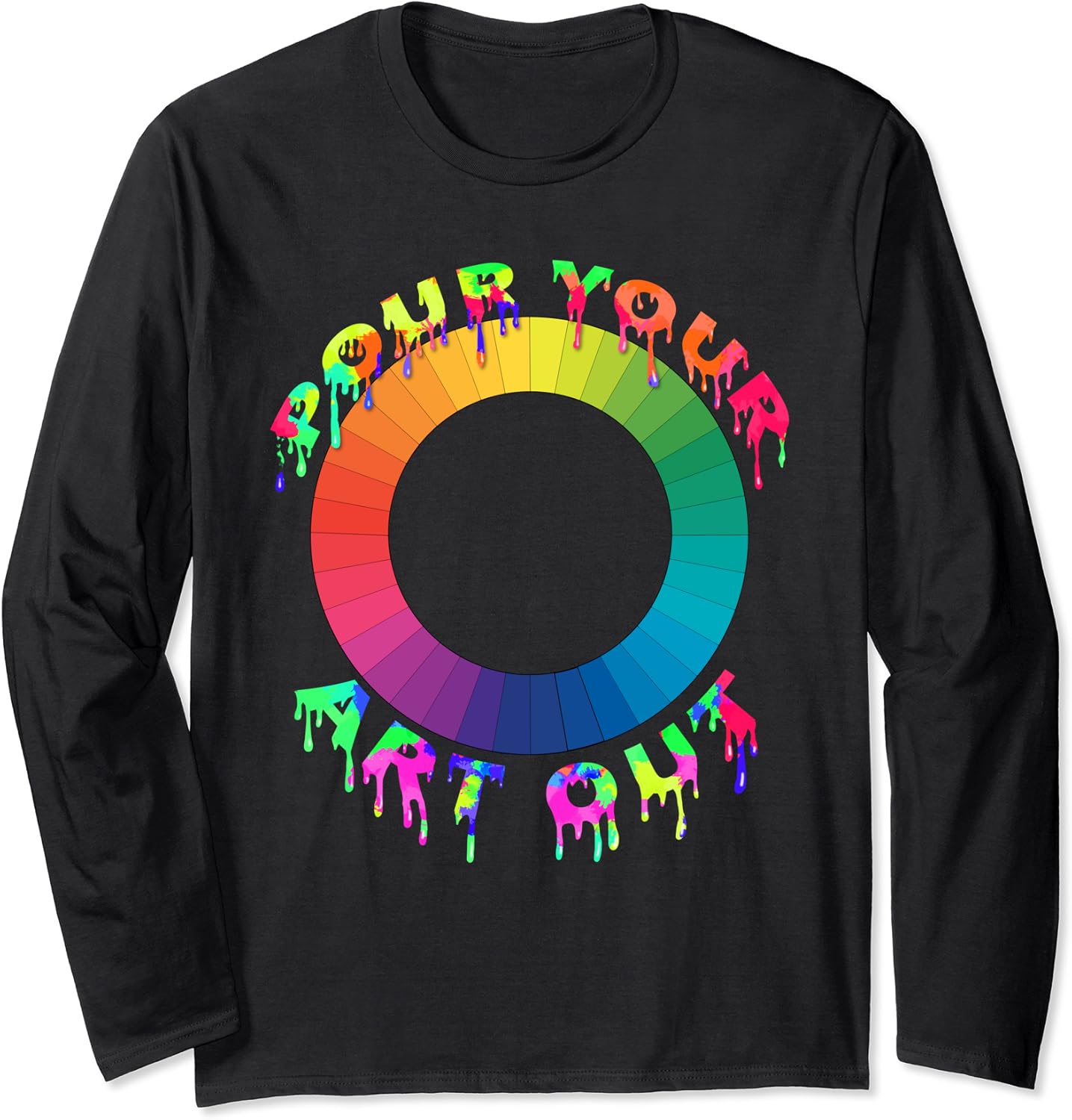 Acrylic Paint Pouring Artist Fluid Art Painter Long Sleeve TShirt